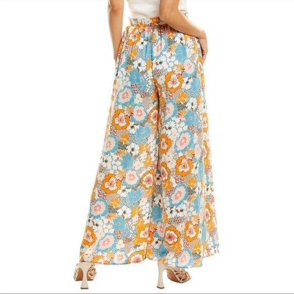 Botanik Studio MEDIUM Wide Leg Pants Skirt Long Floral Flowers - Picture 1 of 10